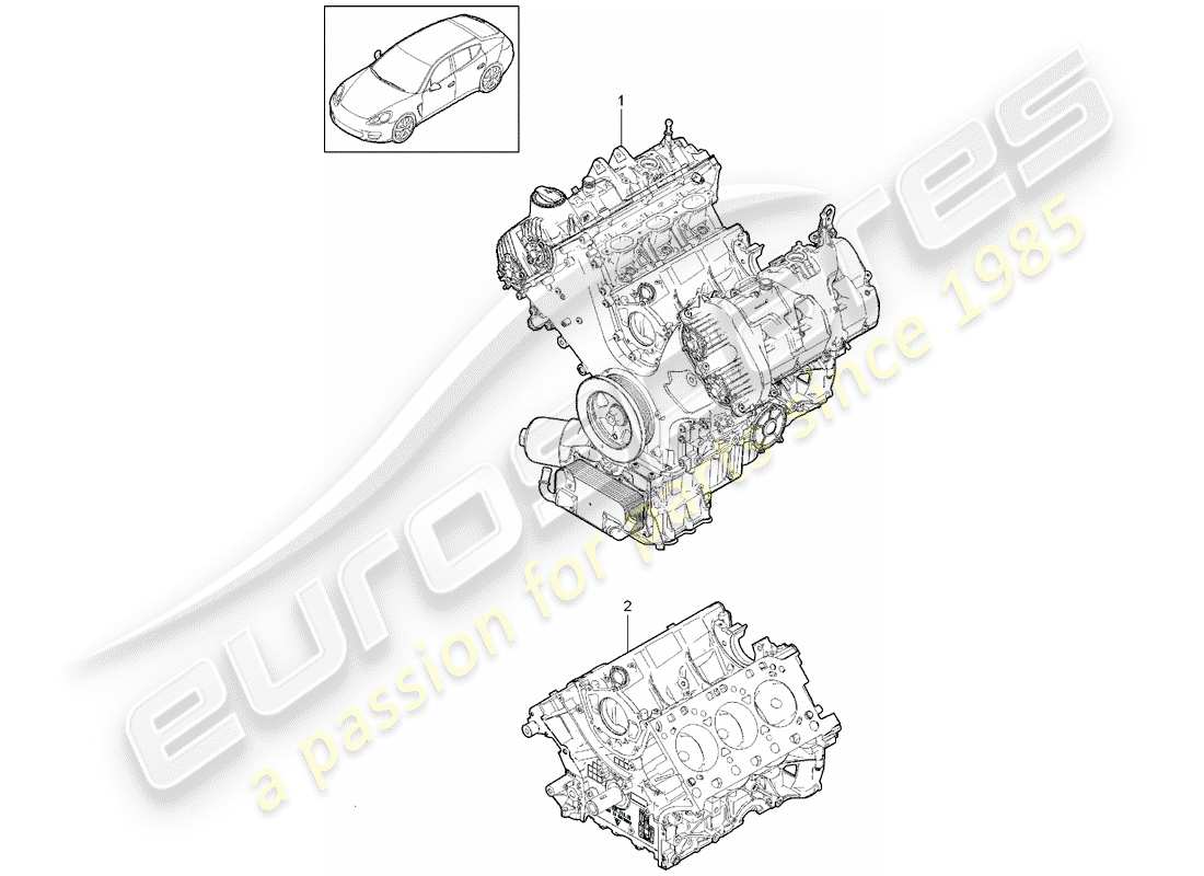 porsche 2013 (panamera 970) long block ersatzteildiagramm