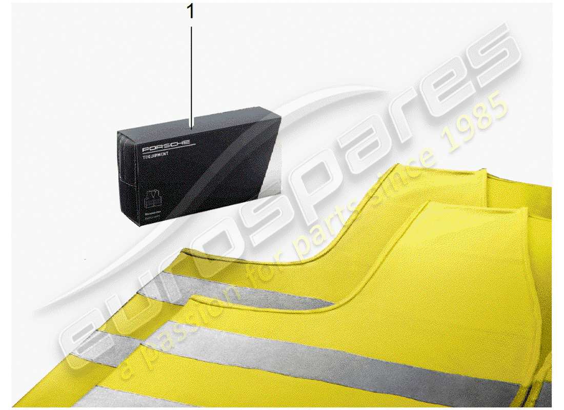 porsche 2012 (tequipment 98x/99x) warnweste ersatzteildiagramm