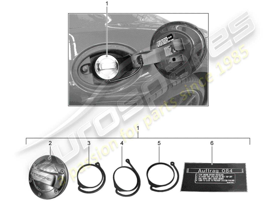 porsche 2013 (tequipment 98x/99x) dichtungskappe ersatzteildiagramm