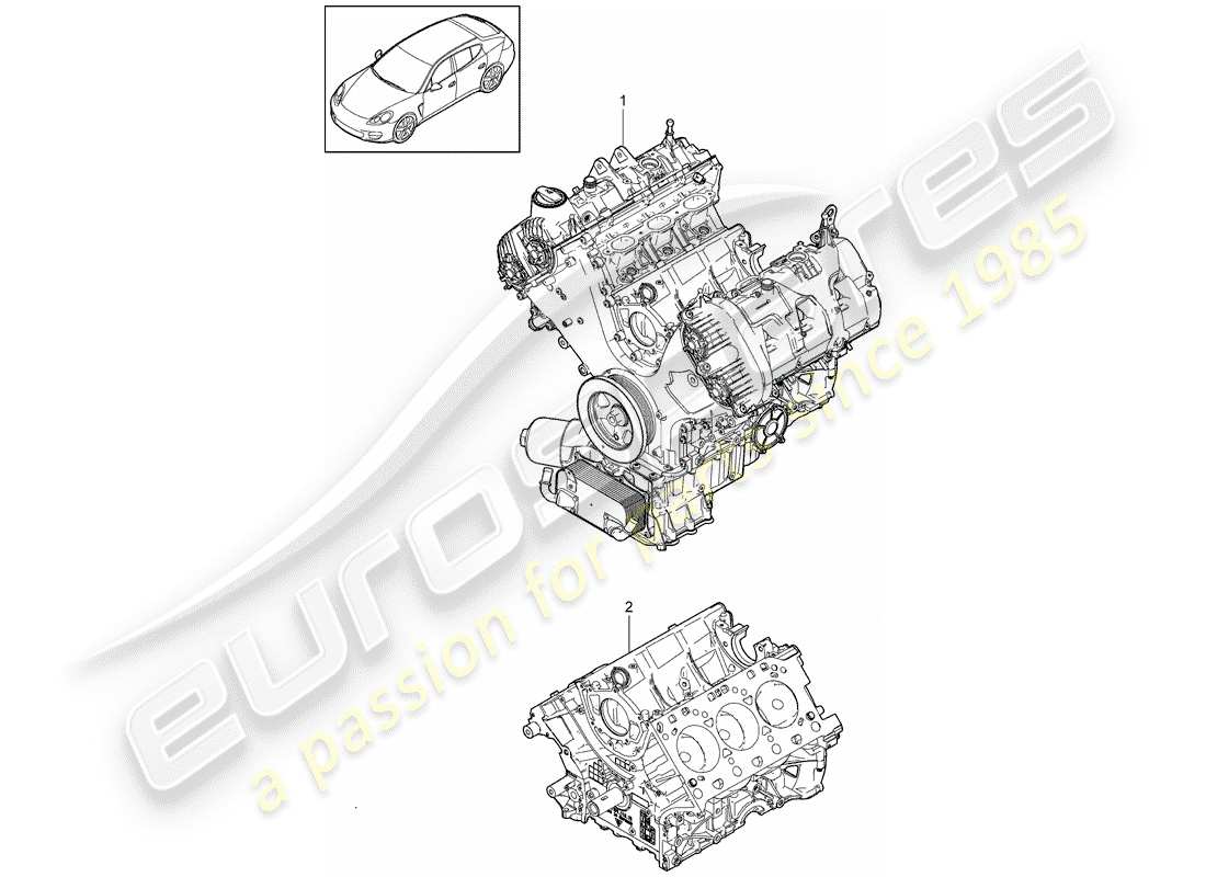 porsche 2013 (panamera 970) long block ersatzteildiagramm