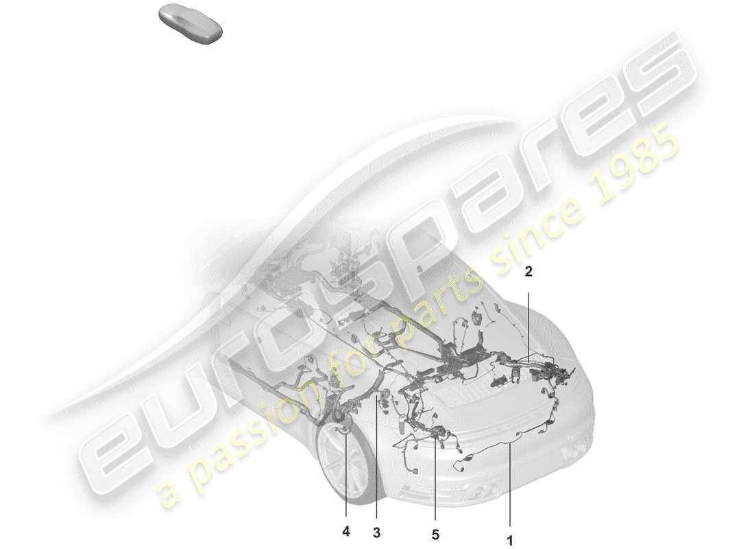 porsche 2019 (992-1) harness-ersatzteildiagramm