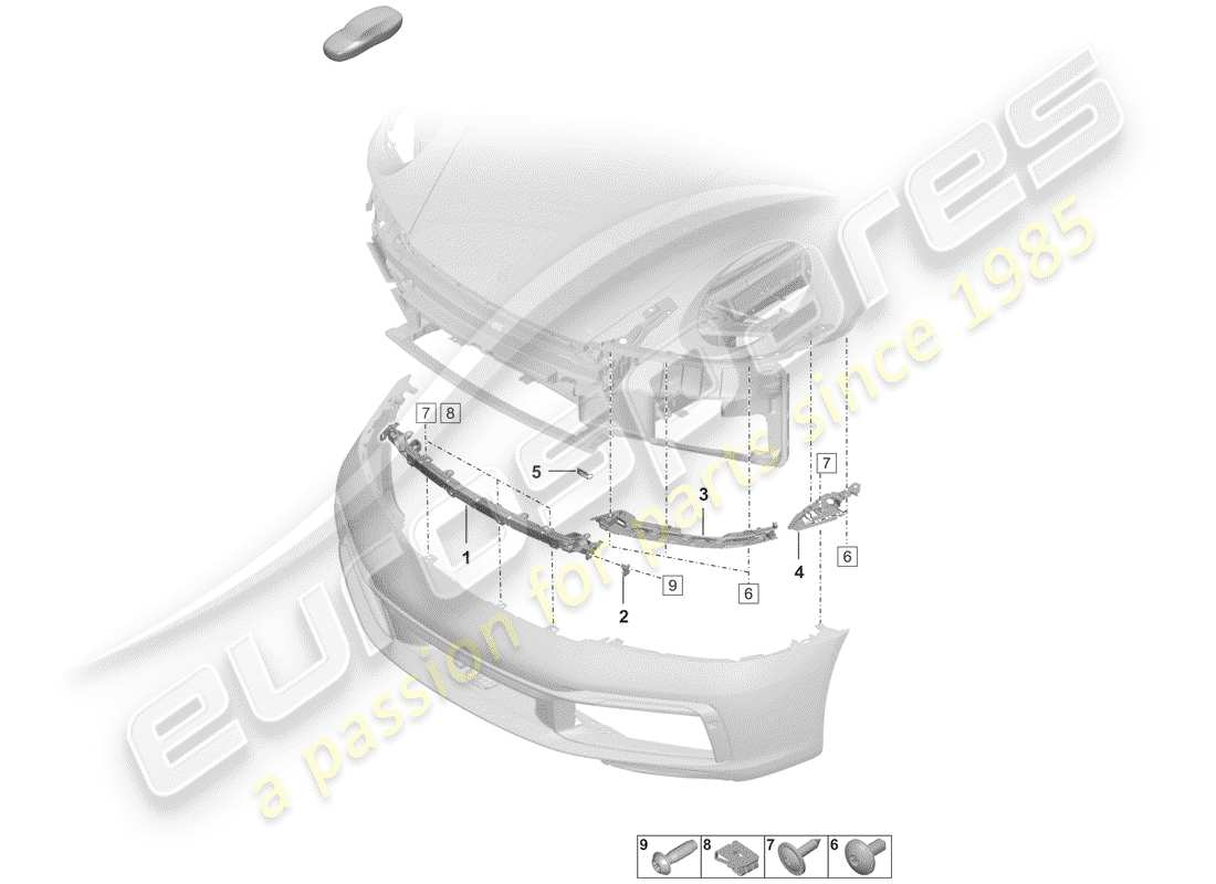 porsche 2020 (992-1) stoßstange ersatzteildiagramm