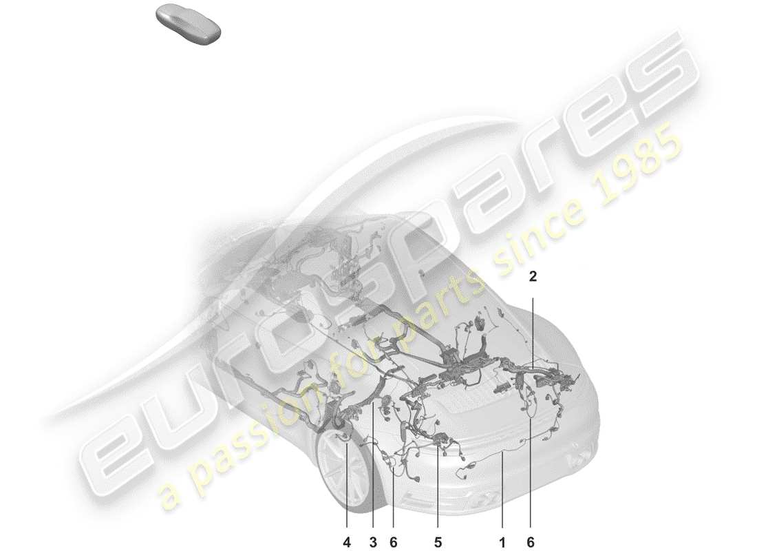 porsche 2020 (992-1) harness-ersatzteildiagramm