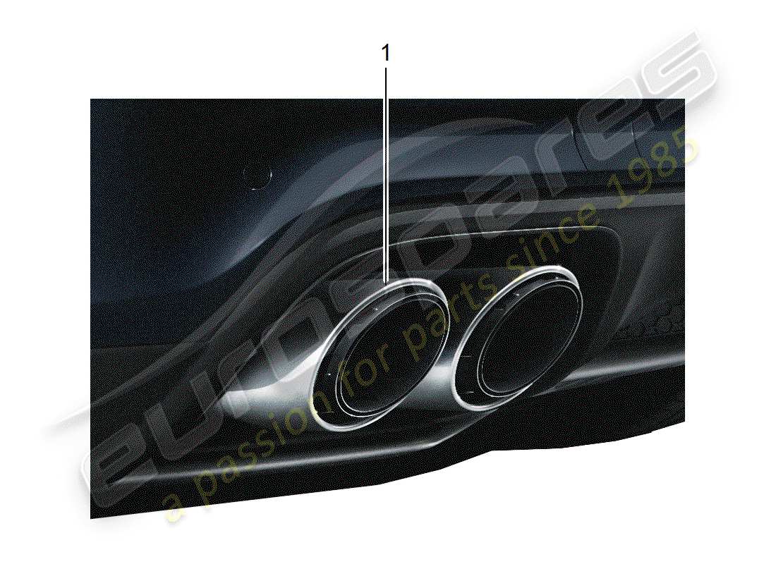 porsche 2013 (tequipment cayenne) tailpipe-ersatzteildiagramm