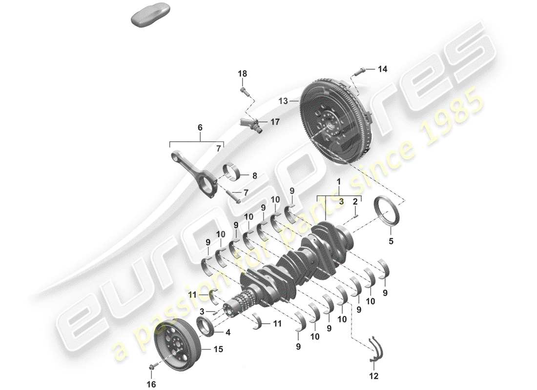 porsche 2020 (992-1) kurbelwelle teilediagramm