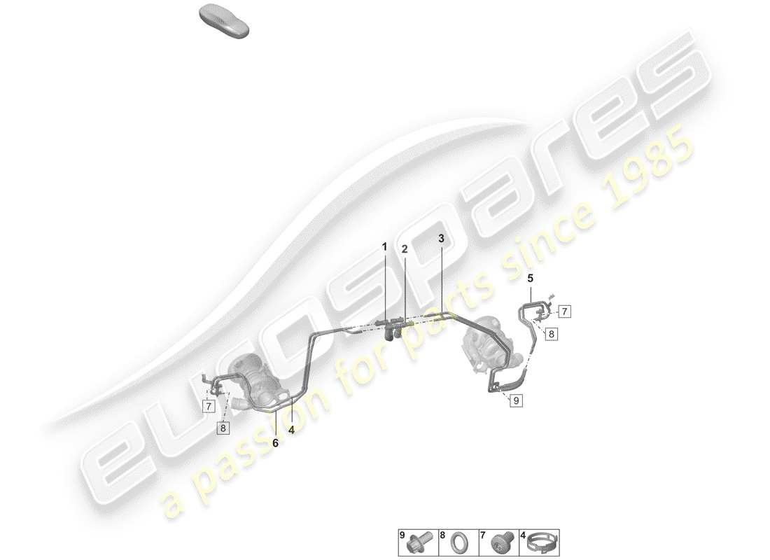 porsche 2019 (992-1) abgasturbolader teilediagramm