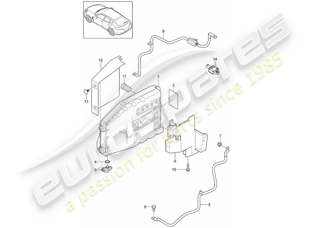 porsche 2013 (panamera 970) hybrid-teilediagramm