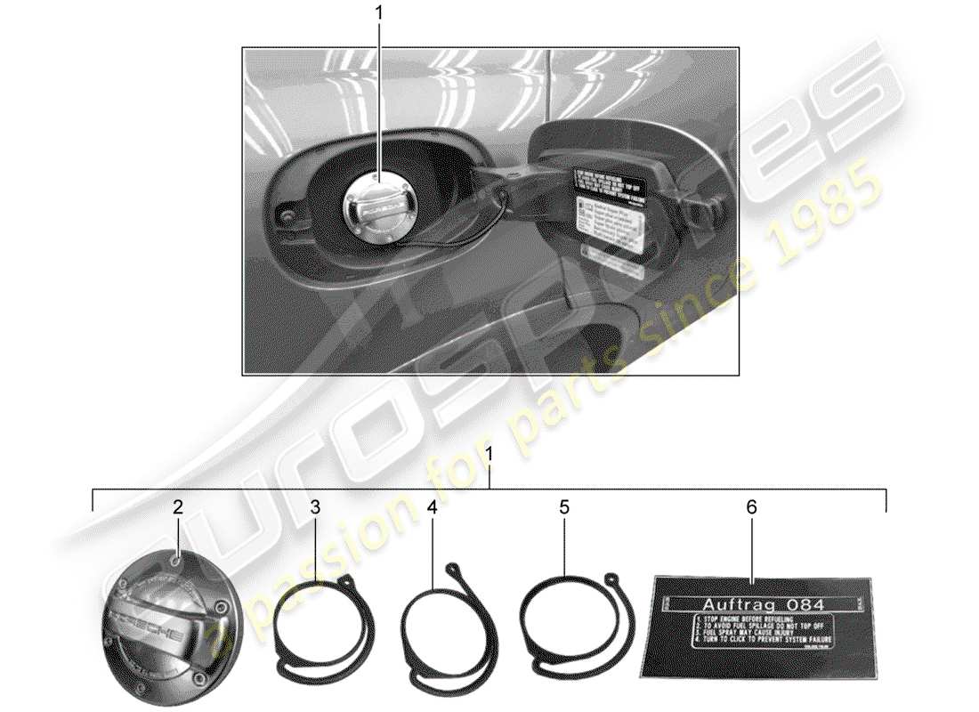 porsche 2014 (tequipment cayenne) kraftstofftank teilediagramm