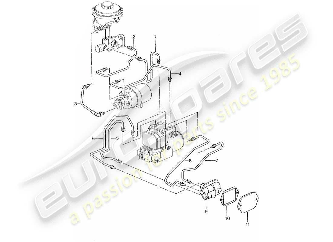 porsche 2001 (986 boxster) bremsleitung - vorderseite - d - mj 2001>> ersatzteildiagramm