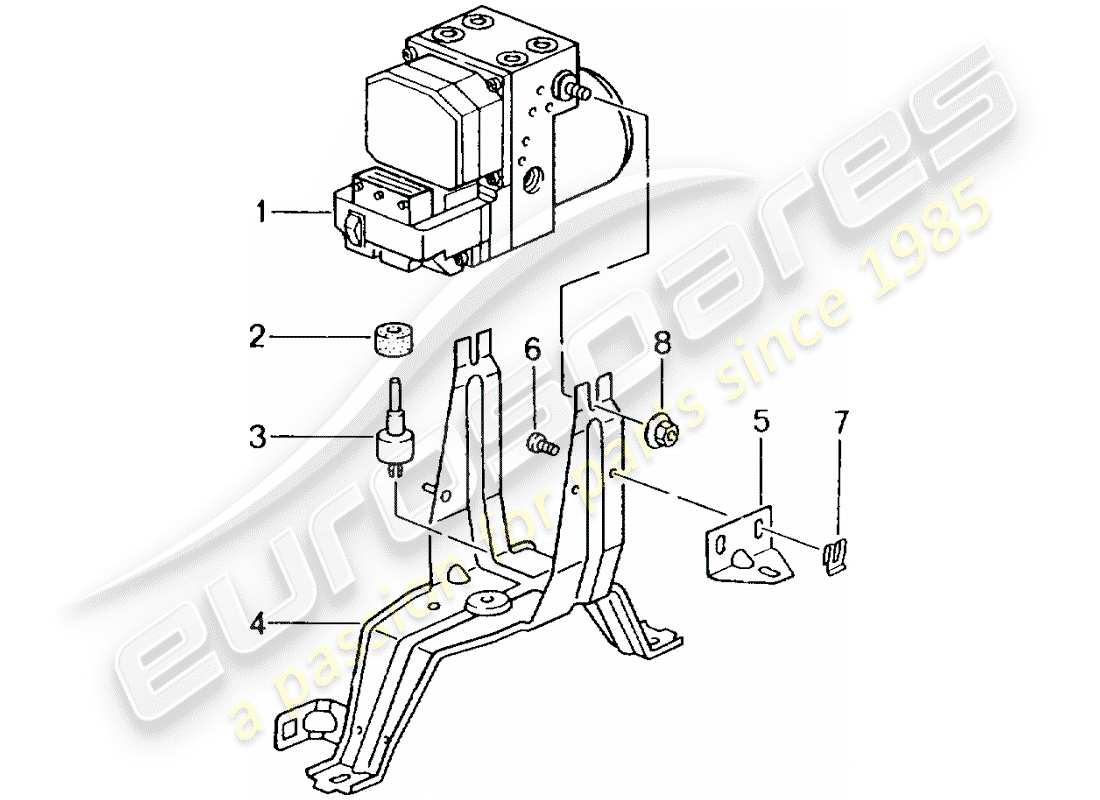 porsche 2005 (996 gt3) hydraulikaggregat - anti-blockiersystem -abs- - d >> - mj 2002 ersatzteildiagramm