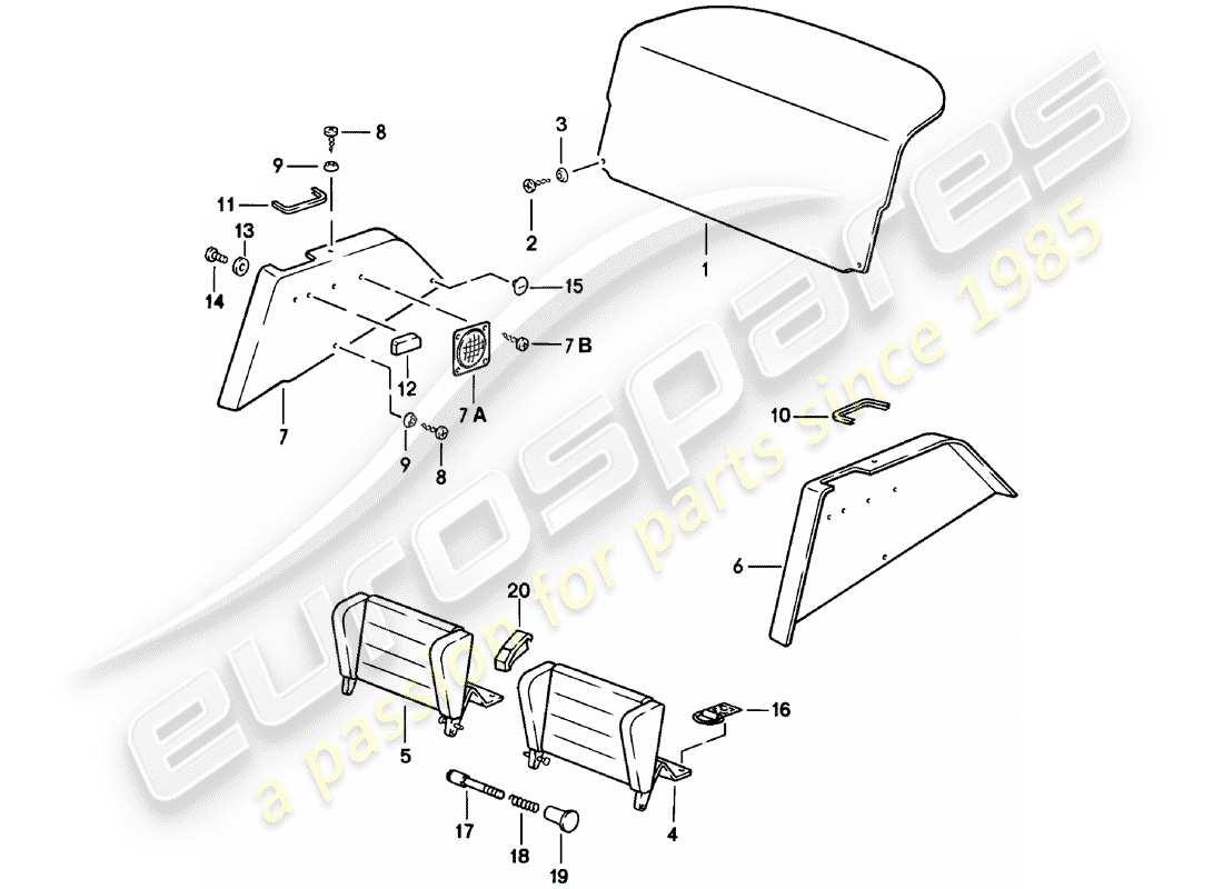 porsche 1983 (911) innenausstattung teilediagramm