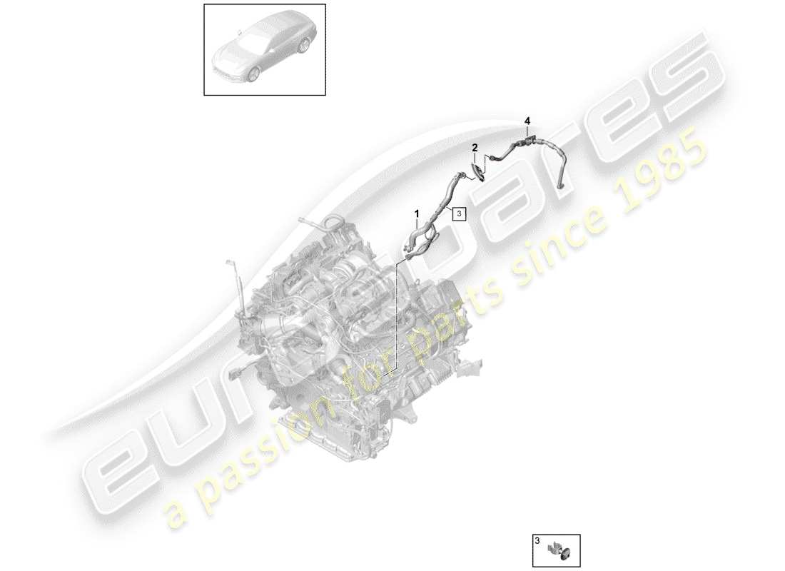 porsche 2017 (panamera 971-1) vakuumleitung - teilediagramm