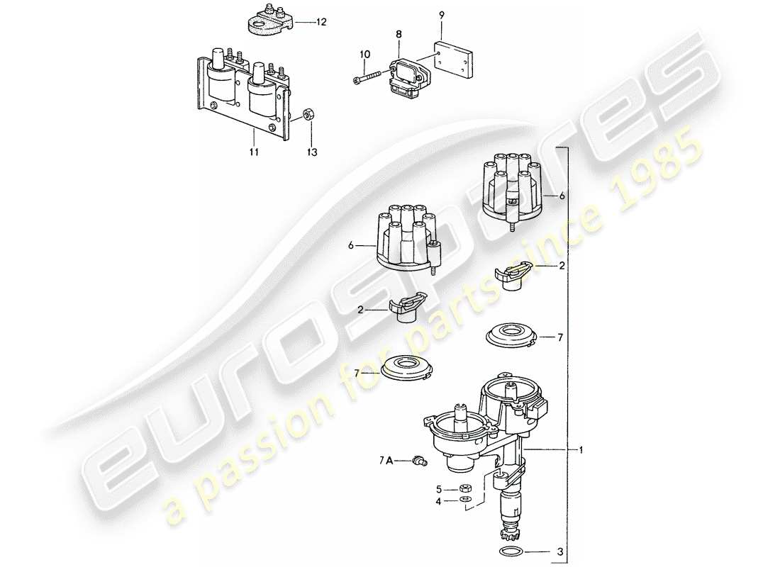 porsche 1998 (993) motorelektrik 1 ersatzteildiagramm