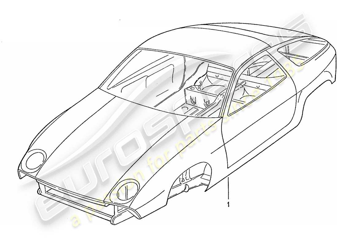 porsche 1987 (928) karosserie - teilediagramm