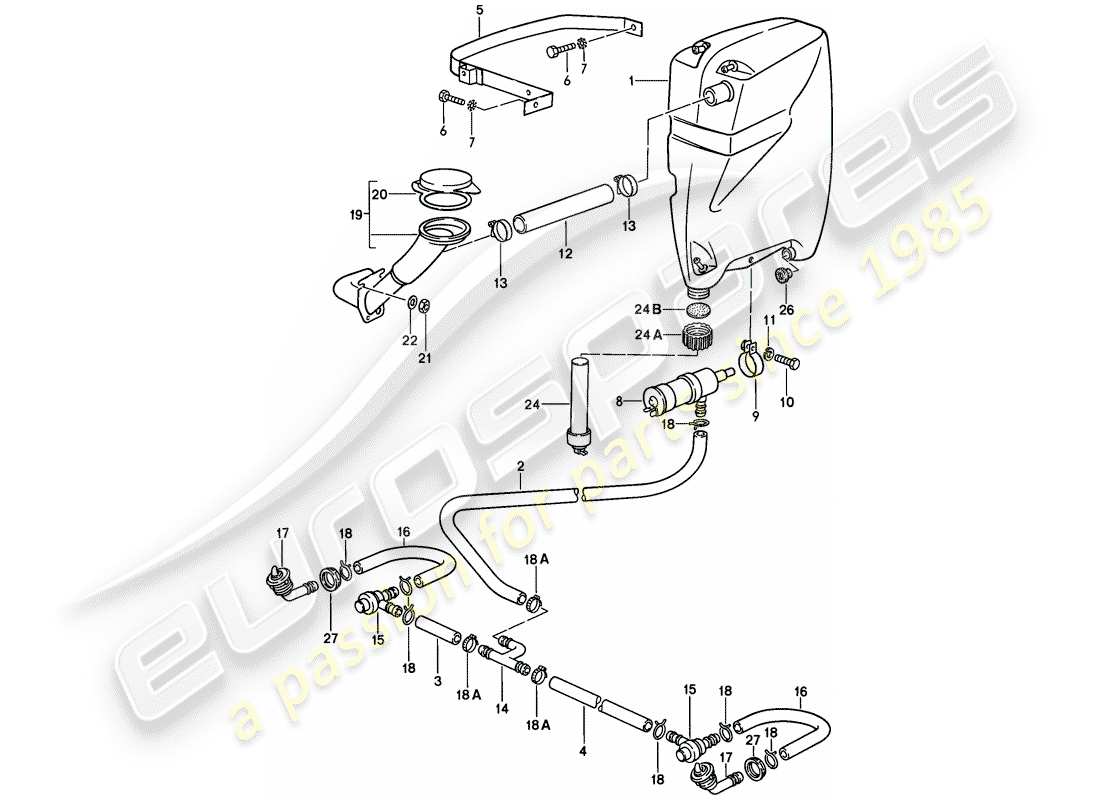 porsche 1978 (928) scheibe teilediagramm