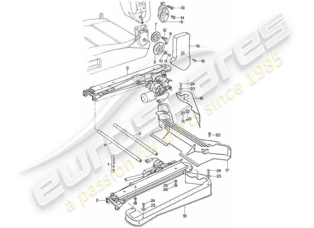 porsche 1986 (928) vordersitz - elektrische ausrüstung - d >> - mj 1984 ersatzteildiagramm
