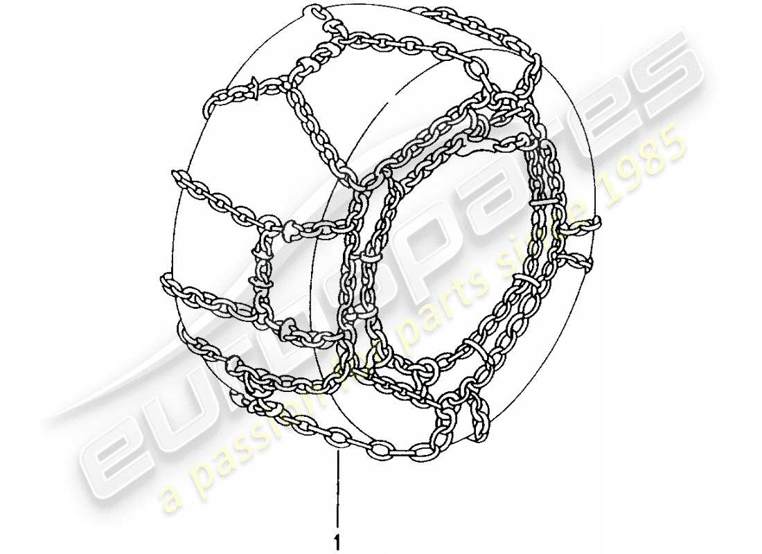 porsche 1985 (tequipment) schneeketten ersatzteildiagramm