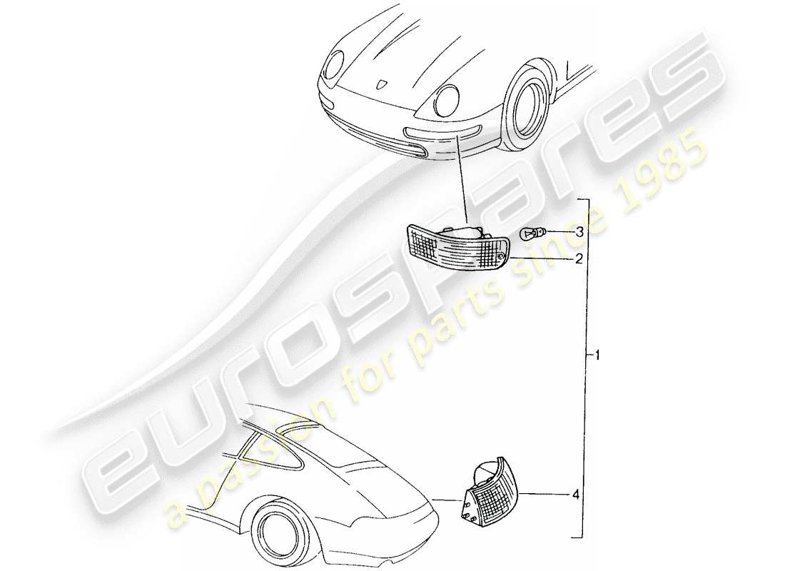 porsche 2004 (tequipment) blinker ersatzteildiagramm