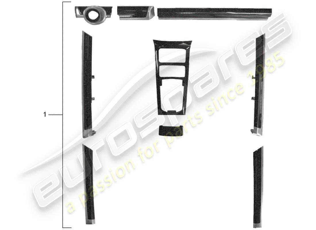 porsche 2013 (tequipment cayenne) 1 set zierleisten für teilediagramm