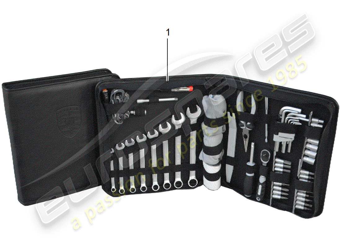 porsche 2020 (tequipment cayenne) werkzeugtasche ersatzteildiagramm