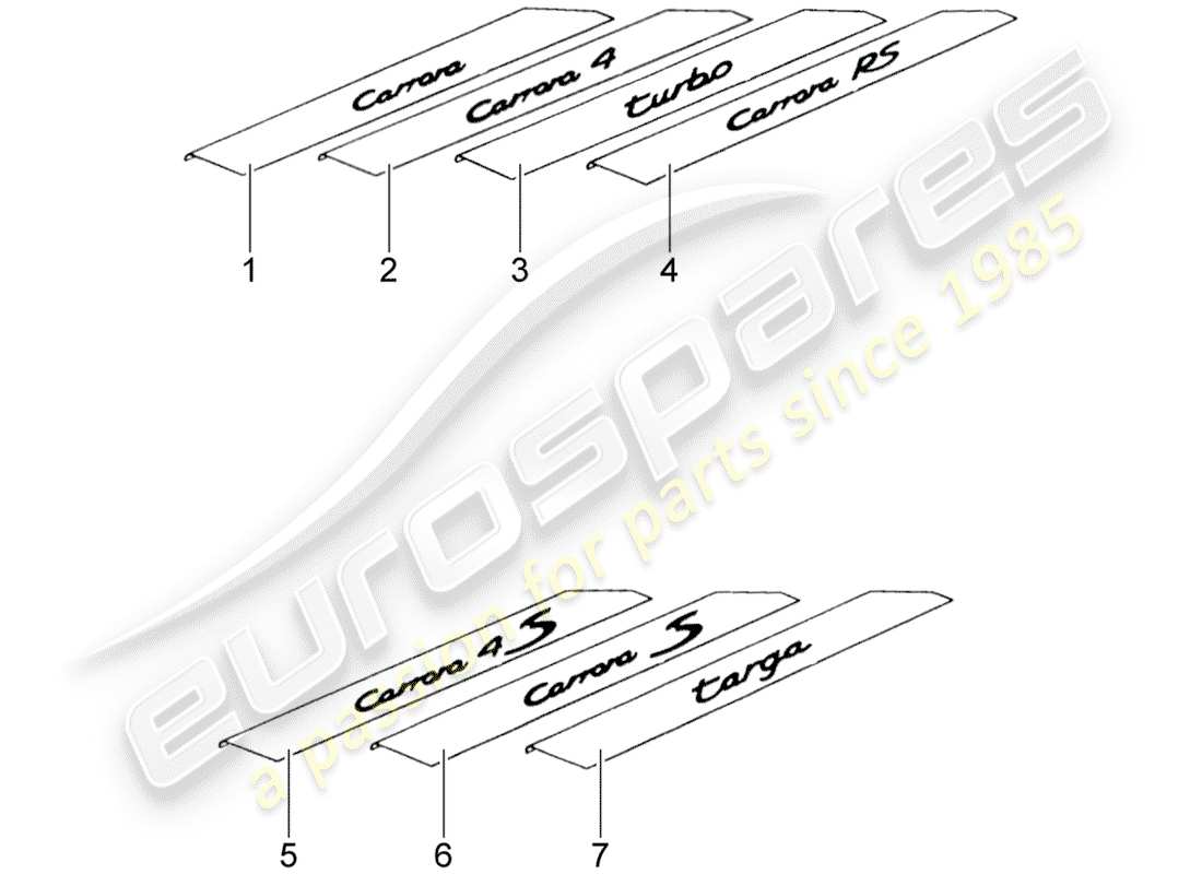 porsche 1959 (accessories) einstiegsblech - schwellerplatte ersatzteildiagramm
