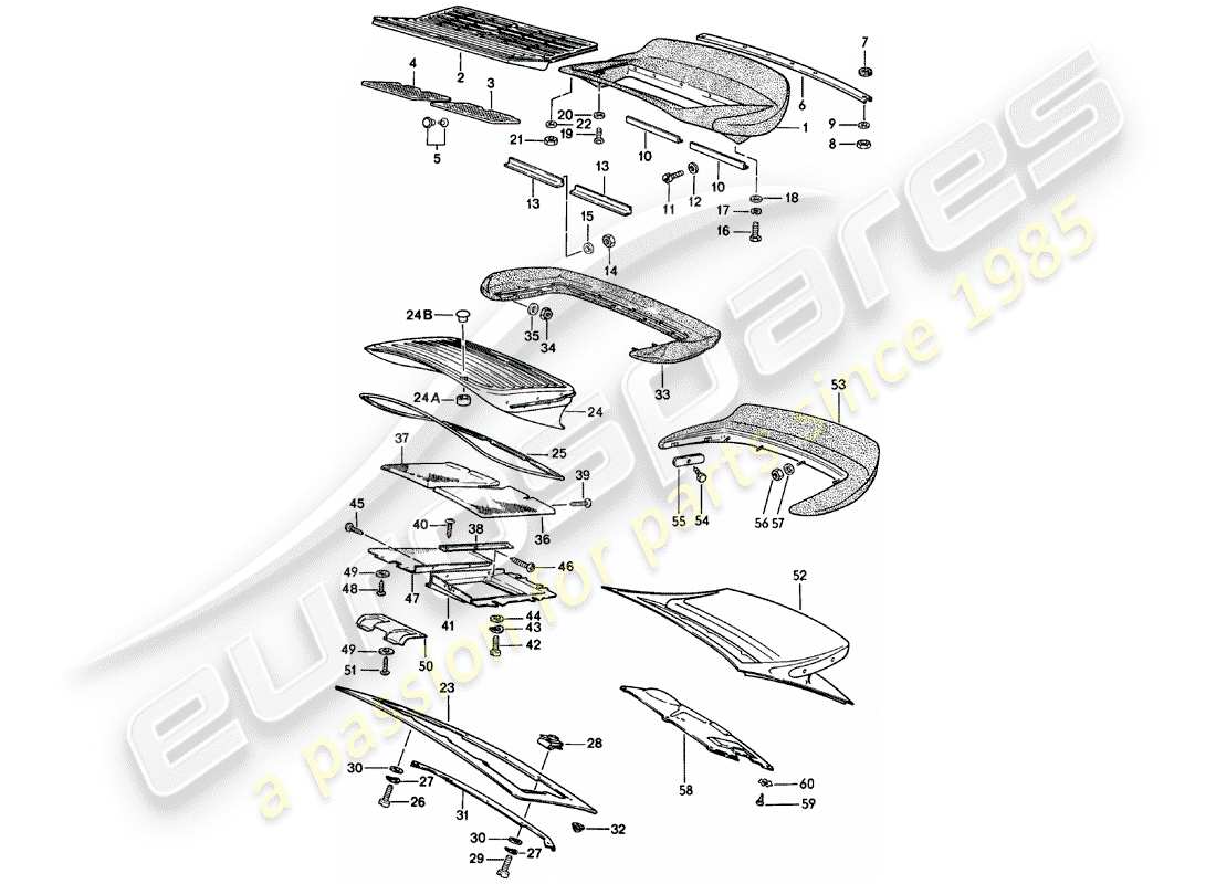 porsche 1979 (911) heckspoiler teilediagramm
