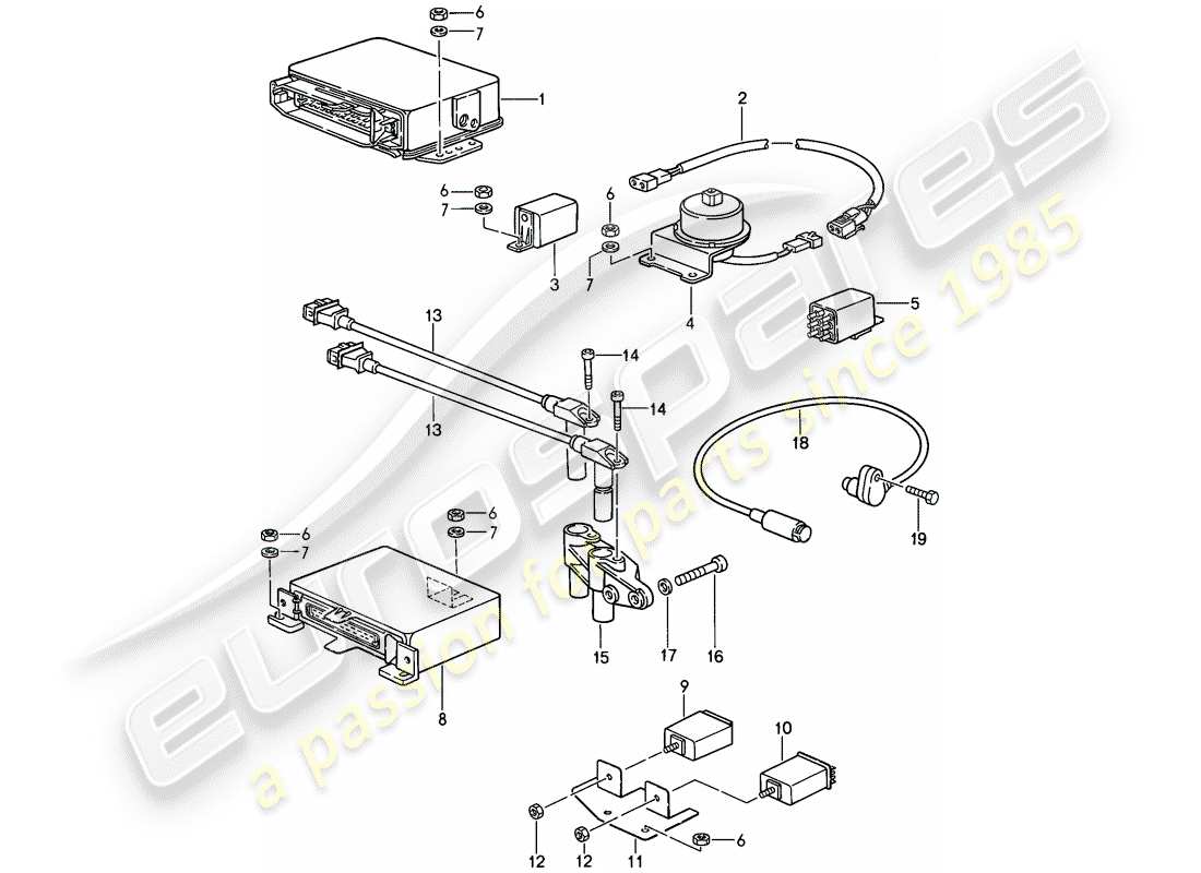 porsche 1989 (911) motorelektrik 3 ersatzteildiagramm