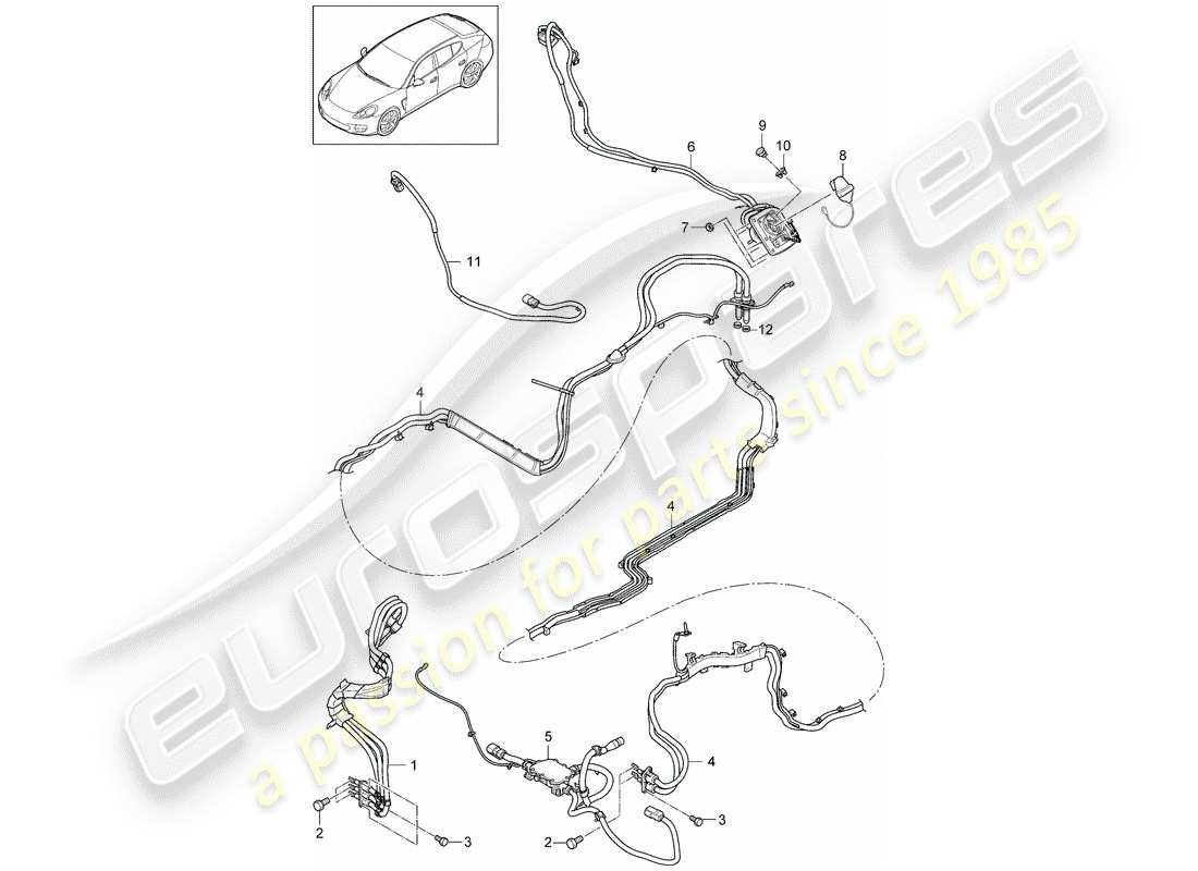 porsche 2011 (panamera 970) kabelbäume ersatzteildiagramm