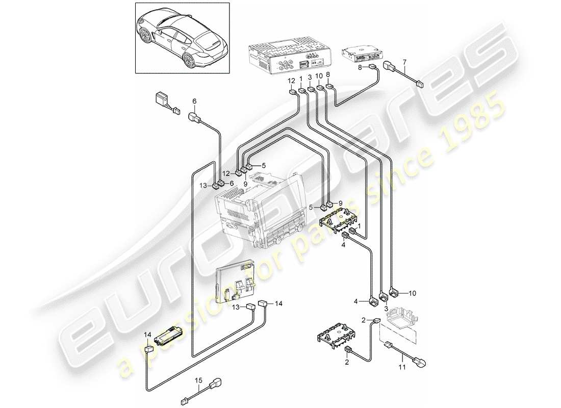 porsche 2011 (panamera 970) verbindungsleitung - ersatzteildiagramm
