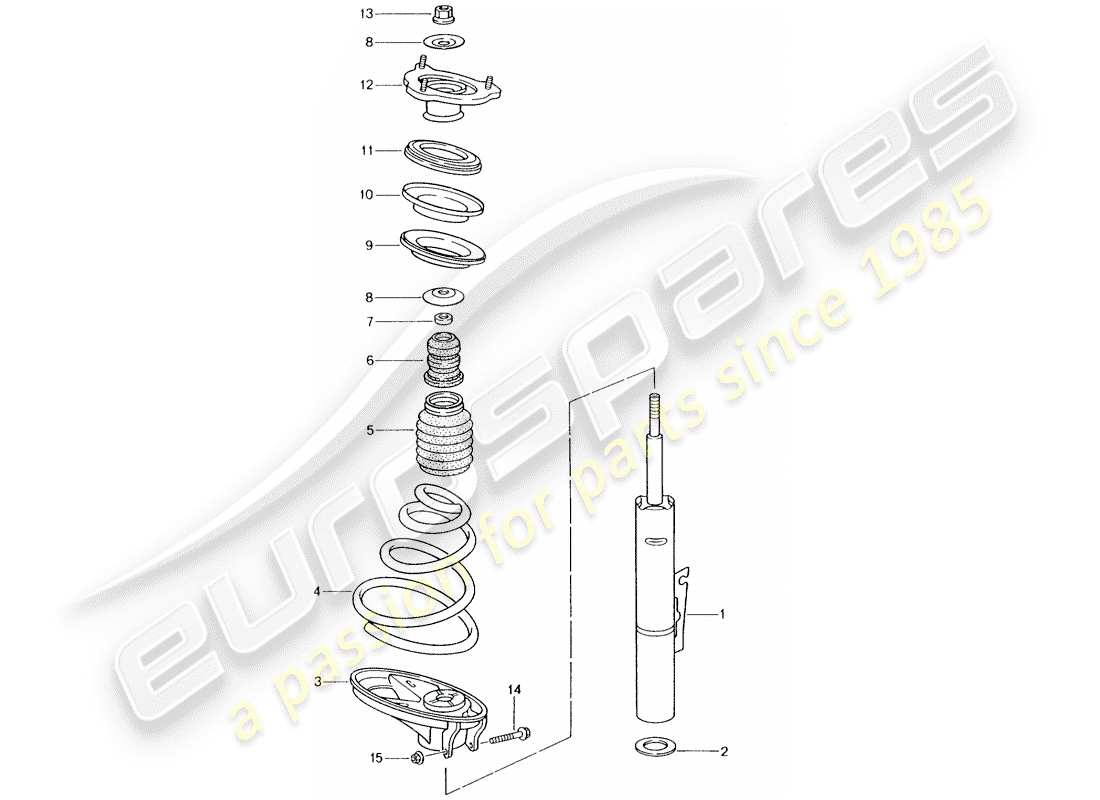 porsche 2003 (996) aufhängung - stossdämpfer - d - mj 1999>> ersatzteildiagramm