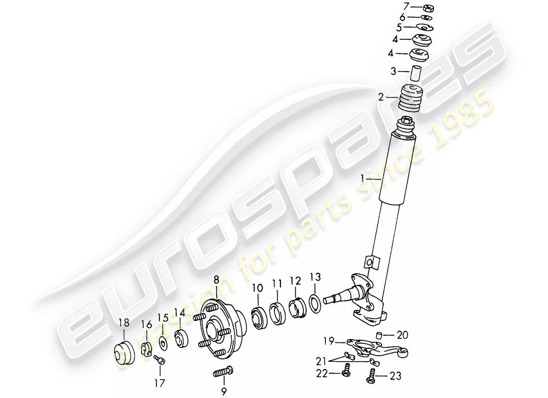 porsche 1969 (911/912) stossdämpferfeder - schmiermittel - d >> - mj 1968 ersatzteildiagramm