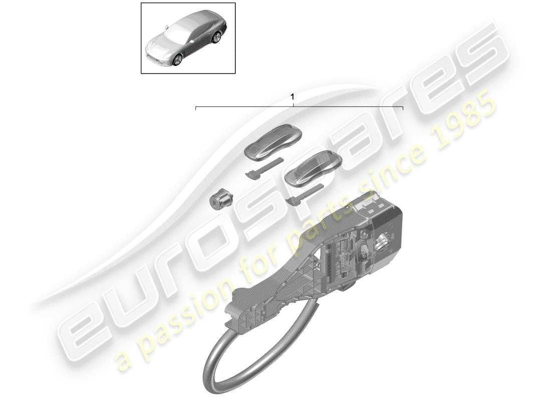 porsche 2020 (panamera 971-1) 1 set schlosszylinder ersatzteildiagramm