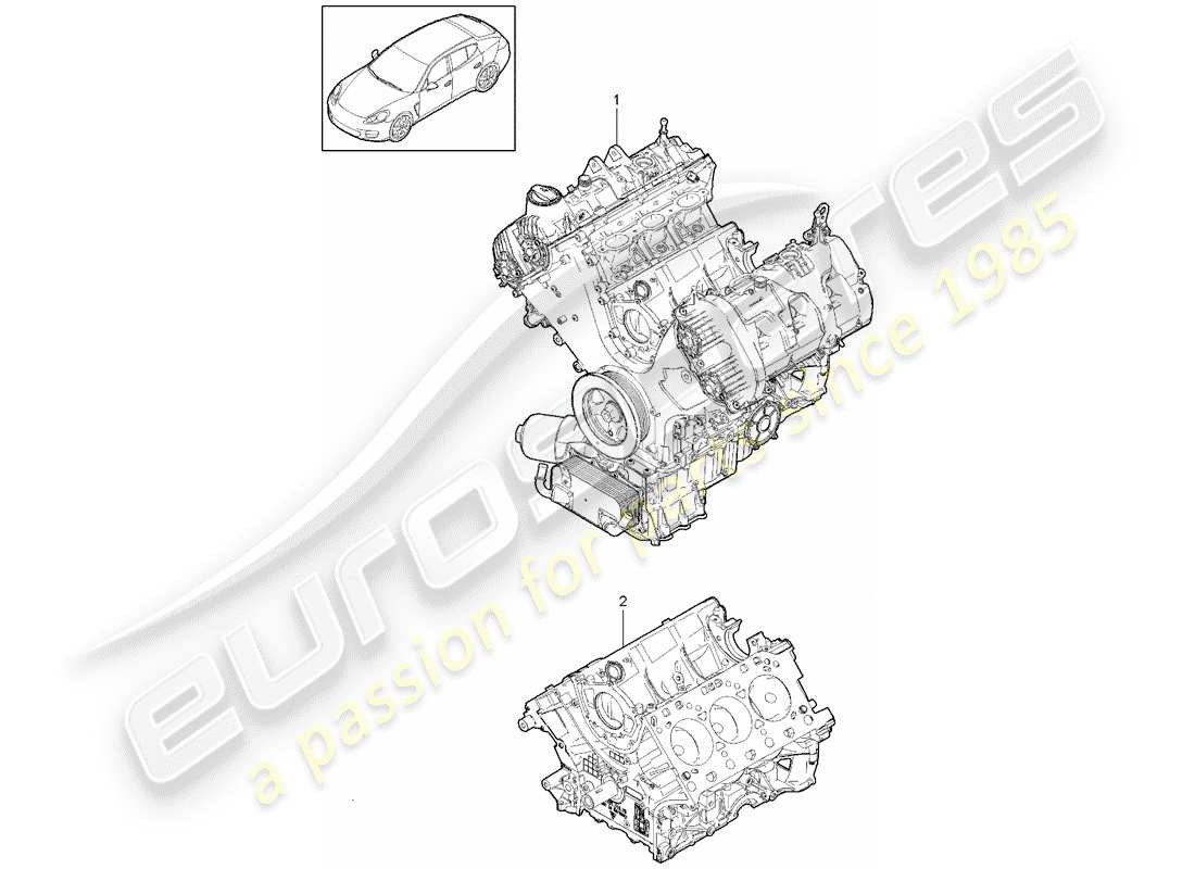 porsche 2014 (panamera 970) long block ersatzteildiagramm