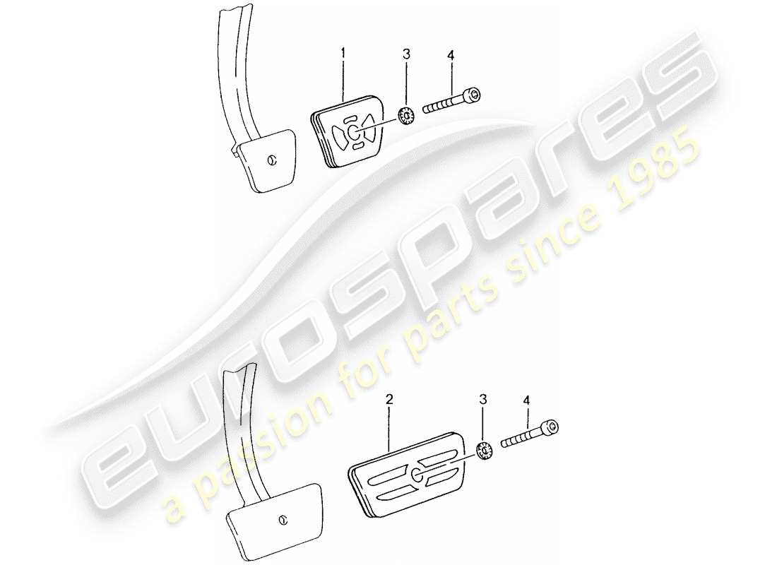 porsche 2005 (tequipment) vertikale pedaleinstellung teilediagramm