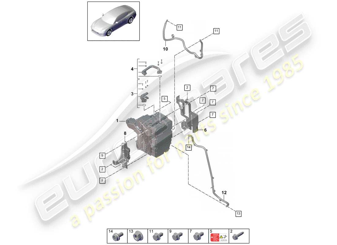 porsche 2020 (panamera 971-1) leistungs- und steuerelektronik - teilediagramm