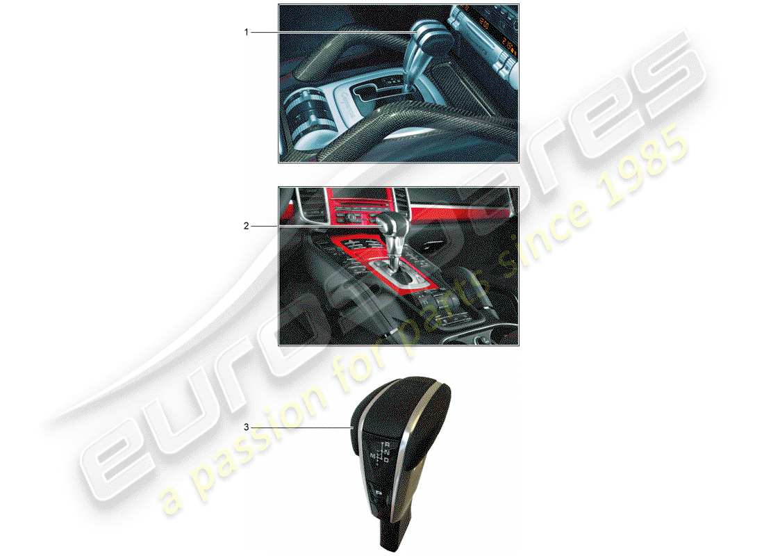 porsche 2014 (tequipment cayenne) wählhebel ersatzteildiagramm