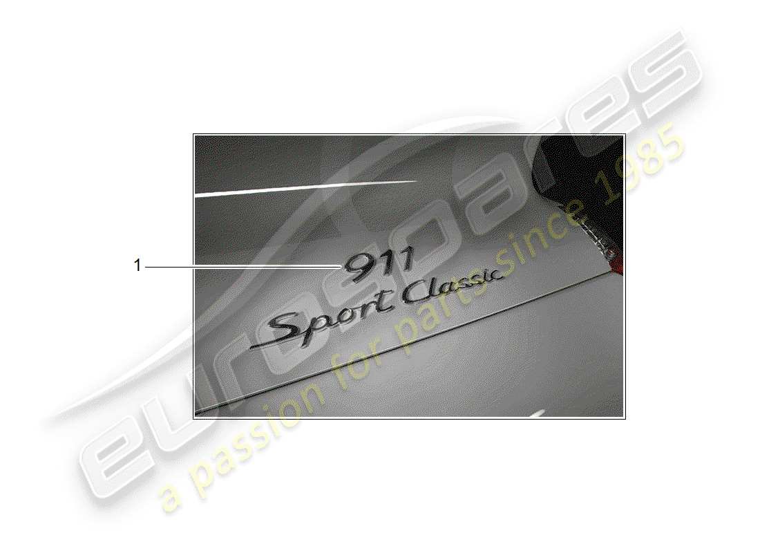 porsche 1996 (tequipment) inscription ersatzteildiagramm