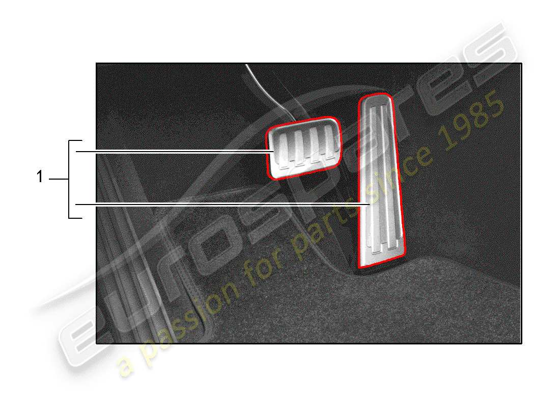 porsche 2020 (tequipment panamera) pedalkappe - teilediagramm