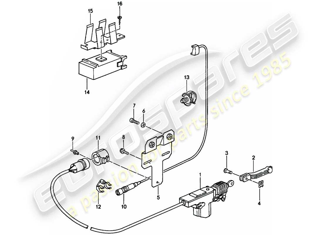 porsche 1988 (944) zentralverriegelung - d - mj 1986>> ersatzteildiagramm