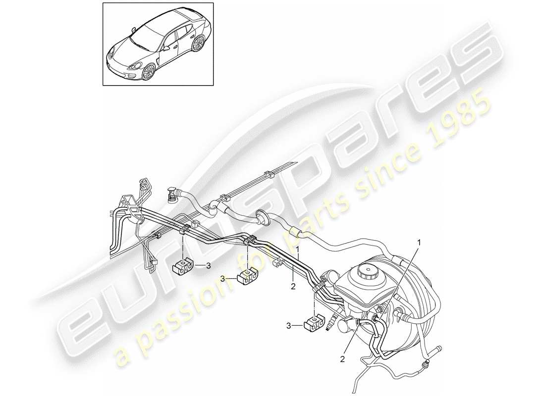 porsche 2015 (panamera 970) bremsleitungen ersatzteildiagramm
