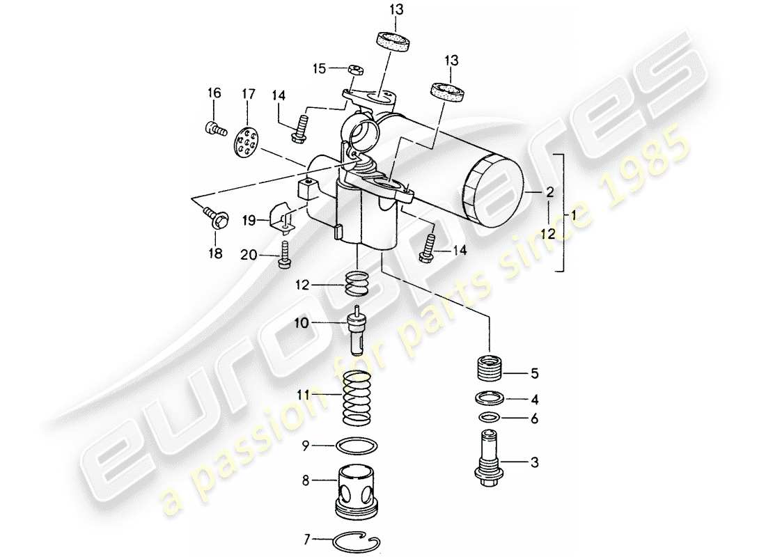 porsche 1994 (993) halterung - für - ölfilter - und - thermostat ersatzteildiagramm