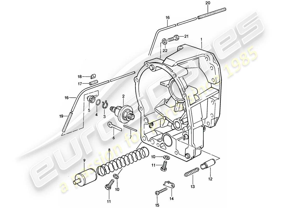 porsche 1982 (928) getriebegehäuse - 3 - automatikgetriebe ersatzteildiagramm