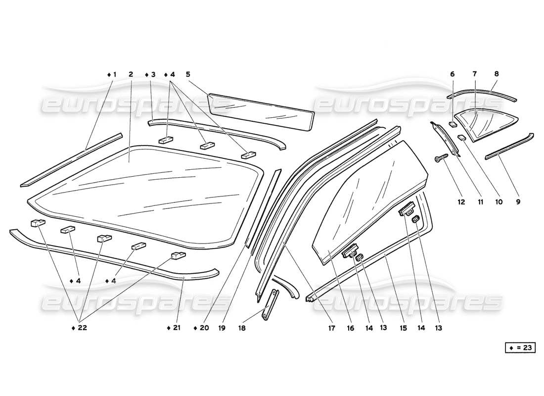 lamborghini diablo 6.0 (2001) windows-teilediagramm