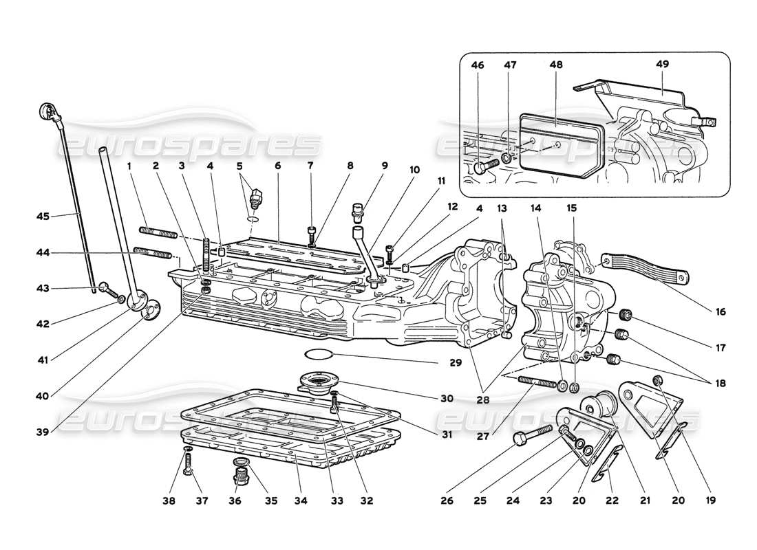 lamborghini diablo 6.0 (2001) ölwannen-ersatzteildiagramm