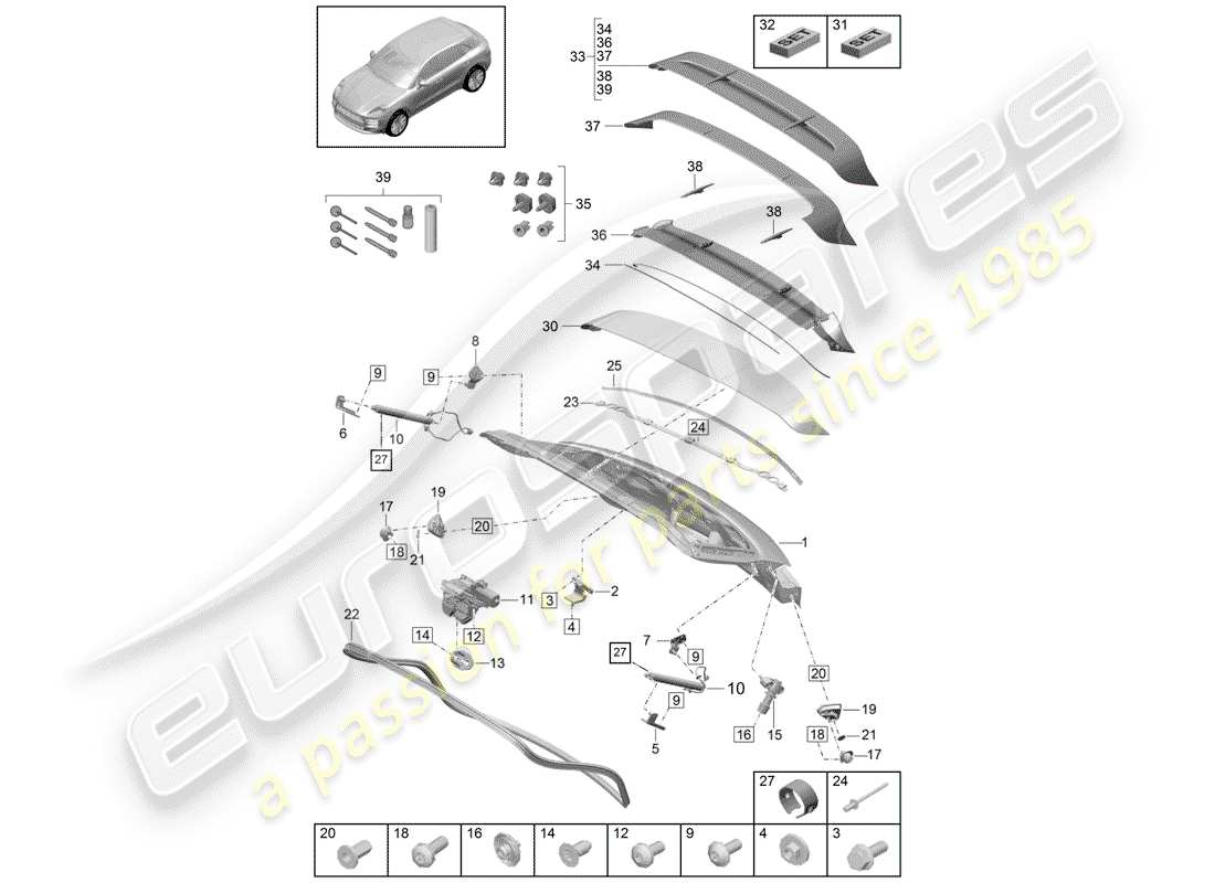 teilediagramm mit der teilenummer 95b827679a