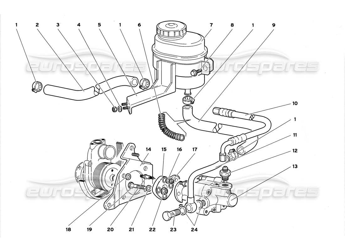 eine Teilezeichnung aus dem Lamborghini Diablo GT (1999) Teilekatalog