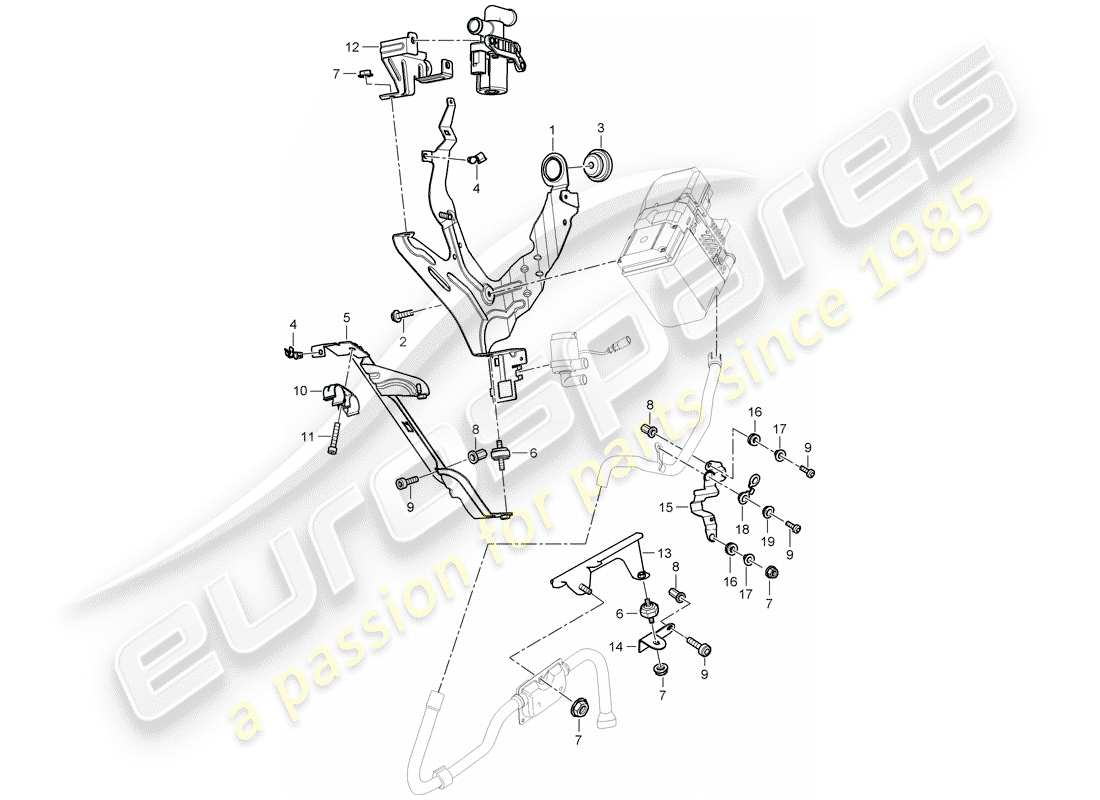 porsche 2003 (cayenne e1 9pa) bracket-ersatzteildiagramm
