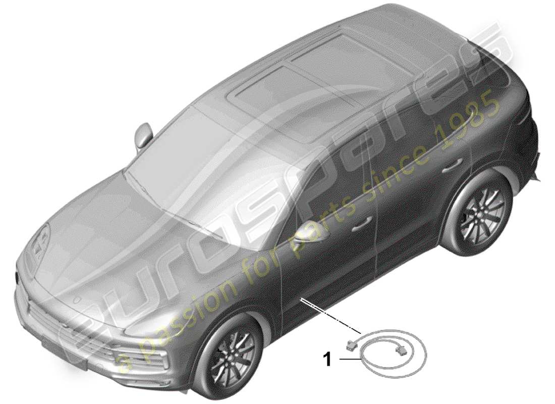 porsche 2019 (cayenne e3 9ya/9yb) lichtleiter-ersatzteildiagramm