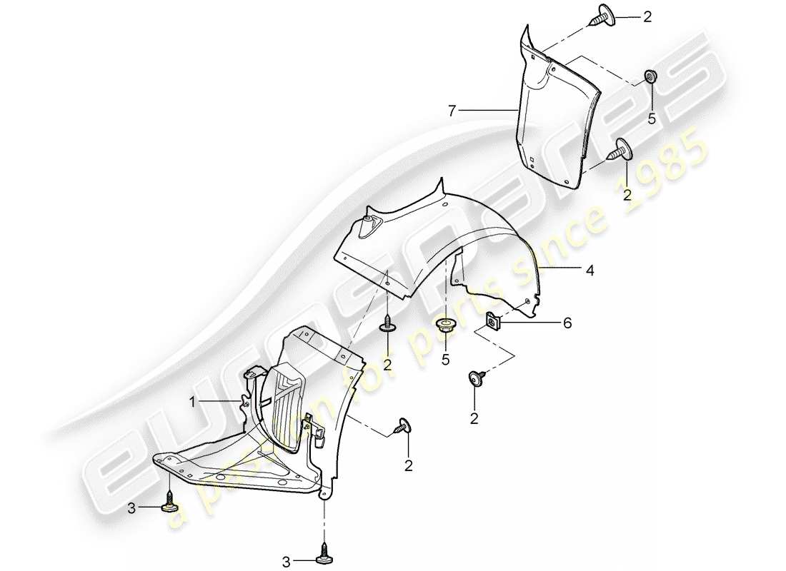 porsche 2006 (987 cayman) trims-teilediagramm