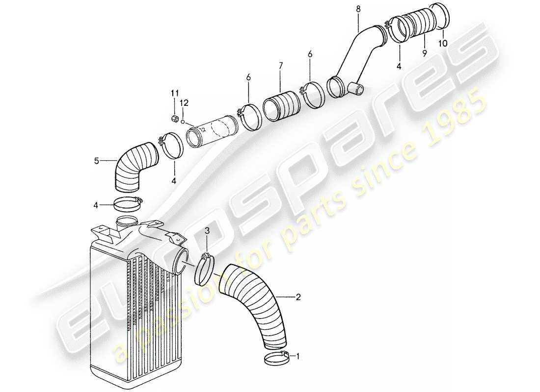 porsche 1988 (959) aufladung 1 ersatzteildiagramm